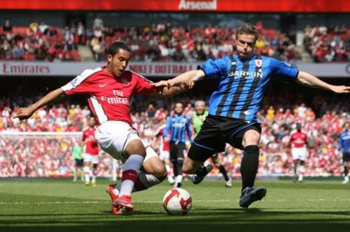 Theo in Middlesbrough match