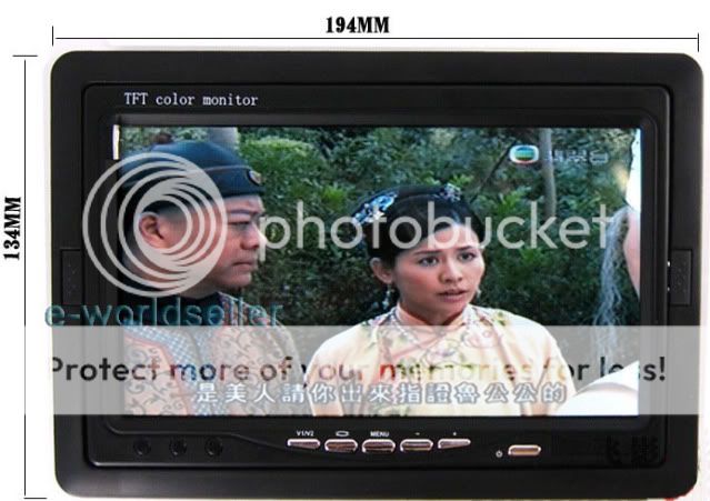 LCD Monitor Rear View back Reverse for Car RCA camera  